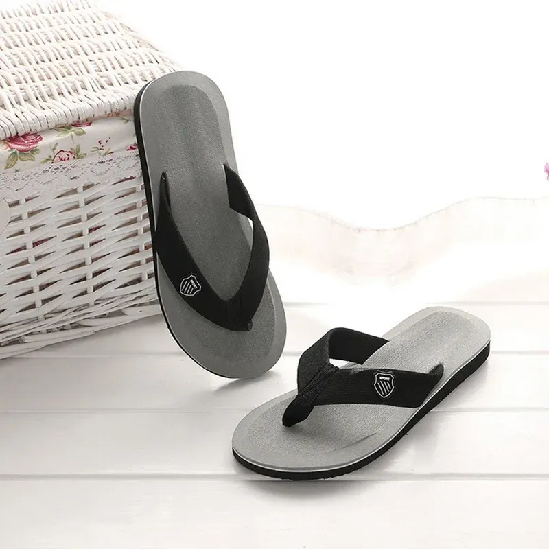Men's Casual Flip Flops Fashion Beach Shoes - Summer Non-Slip Flat Slides, Comfortable Indoor House Slippers for Men, Large Sizes Available showcase 14