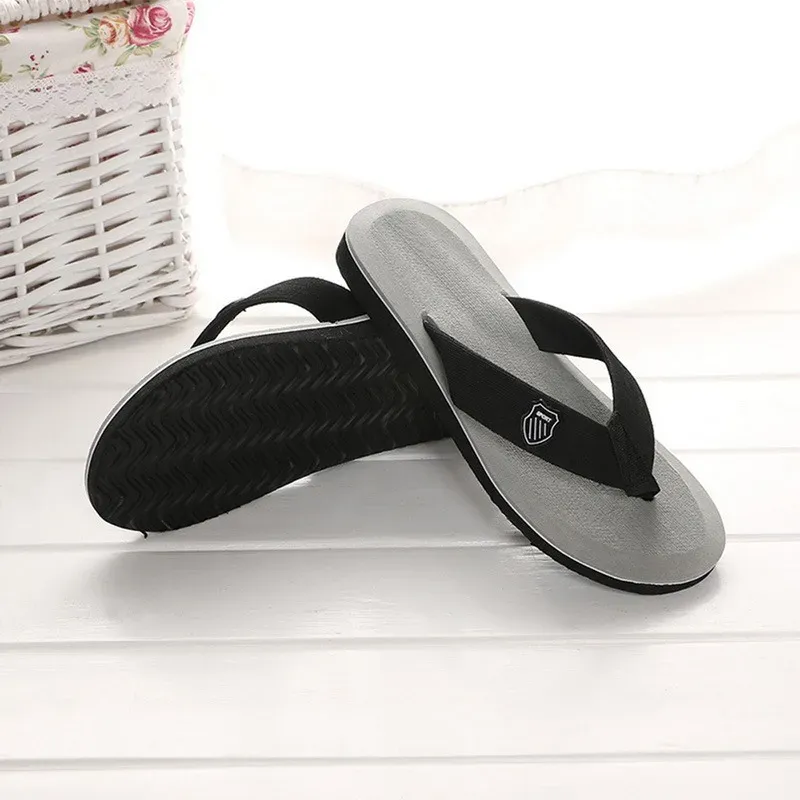 Men's Casual Flip Flops Fashion Beach Shoes - Summer Non-Slip Flat Slides, Comfortable Indoor House Slippers for Men, Large Sizes Available showcase 16