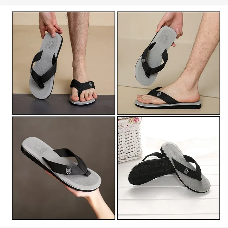 Men's Casual Flip Flops Fashion Beach Shoes - Summer Non-Slip Flat Slides, Comfortable Indoor House Slippers for Men, Large Sizes Available showcase 17