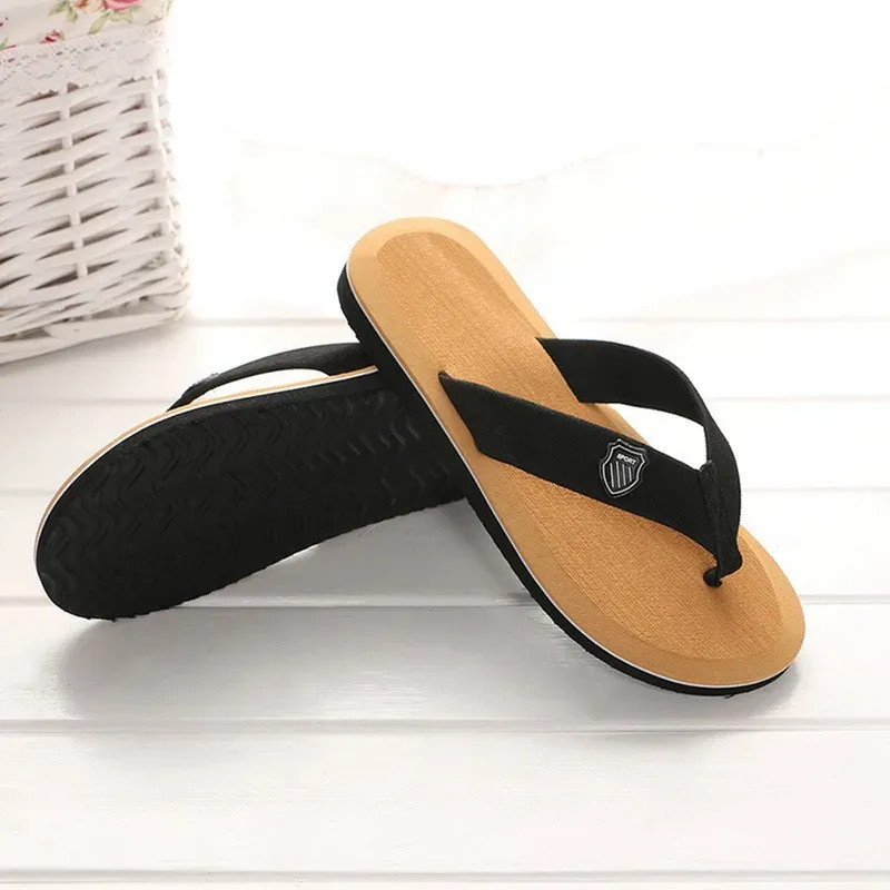 Men's Casual Flip Flops Fashion Beach Shoes - Summer Non-Slip Flat Slides, Comfortable Indoor House Slippers for Men, Large Sizes Available showcase 20