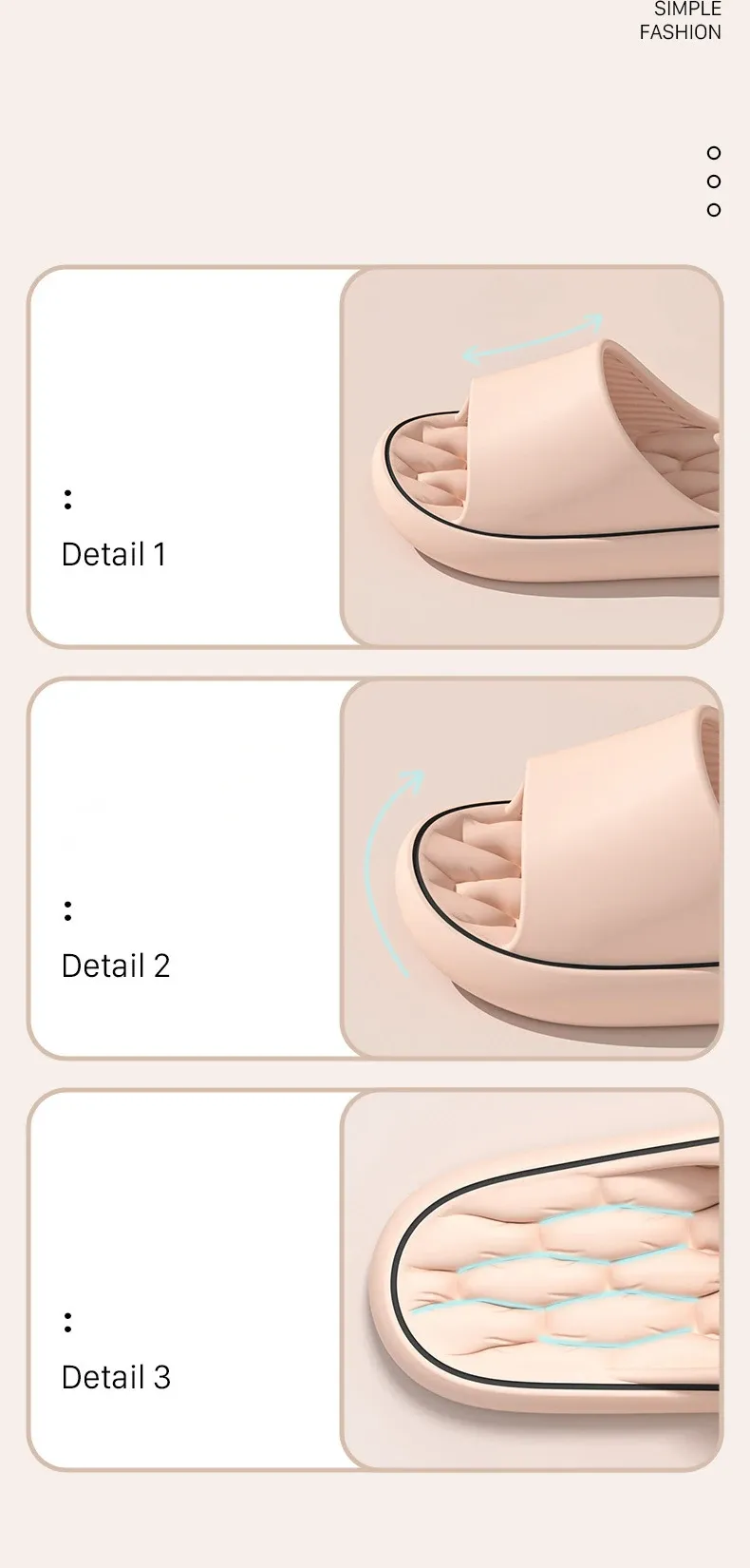 Ultra-Light EVA Soft Slides for Men & Women, Fashionable Indoor/Outdoor Slippers, Non-Slip Bathroom Flip Flops, Comfortable Beach Sneakers showcase 6
