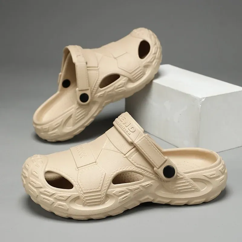 Men's Summer EVA Clogs Platform Sandals - Soft, Lightweight, Anti-Slip Beach Slides & Indoor Outdoor Slippers for Leisure and Comfort - Image 2