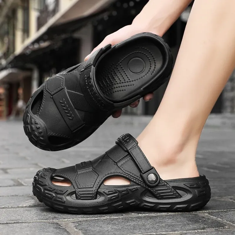 Men's Summer EVA Clogs Platform Sandals - Soft, Lightweight, Anti-Slip Beach Slides & Indoor Outdoor Slippers for Leisure and Comfort - Image 1