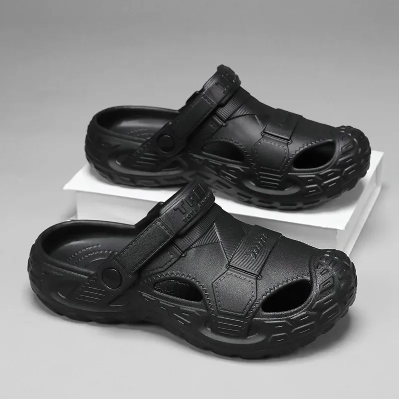 Men's Summer EVA Clogs Platform Sandals - Soft, Lightweight, Anti-Slip Beach Slides & Indoor Outdoor Slippers for Leisure and Comfort - Image 5