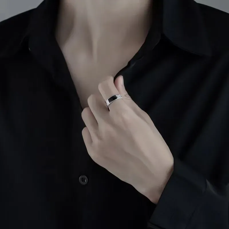 Men's Luxury Black Gem Ring - High Quality Fine Jewelry for Weddings, Parties, and Special Gifts showcase 5