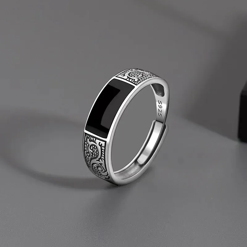 Men's Luxury Black Gem Ring - High Quality Fine Jewelry for Weddings, Parties, and Special Gifts showcase 6