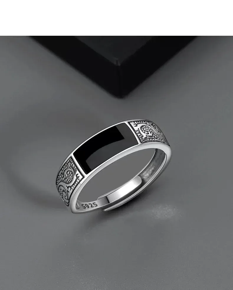 Men's Luxury Black Gem Ring - High Quality Fine Jewelry for Weddings, Parties, and Special Gifts showcase 1