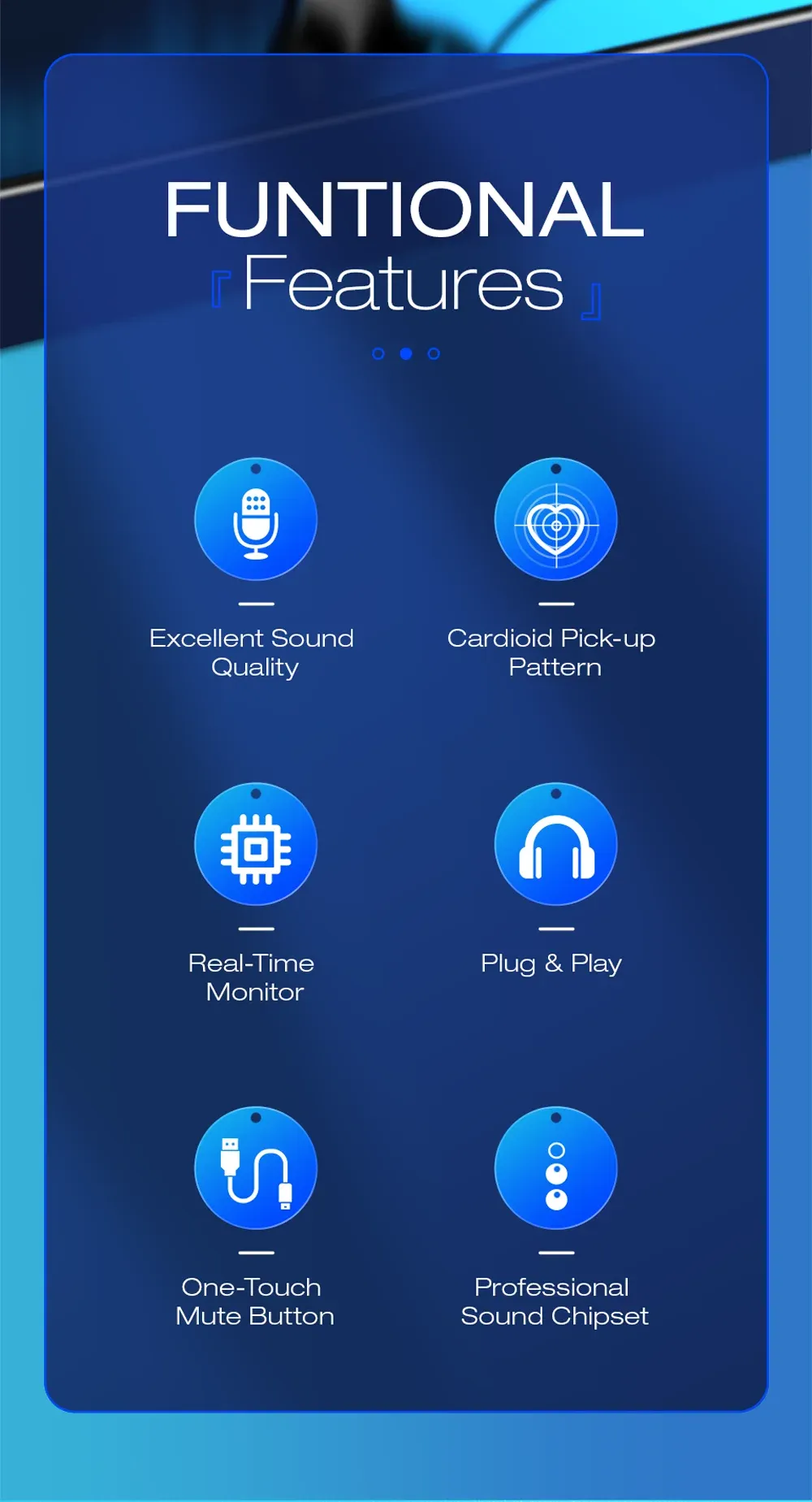 Haomuren USB Condenser Microphone for PC Mac Gaming Recording Stream Podcast, Professional Studio Mic with Phone Adapter, Headphone Output, Noise Cancelling, Plug and Play showcase 2