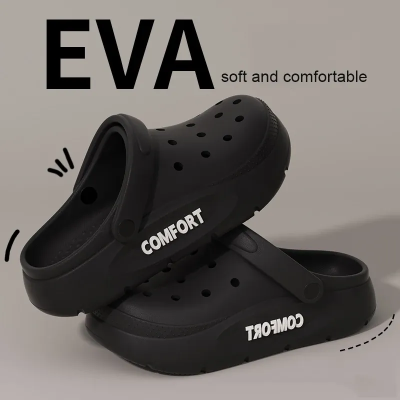 Summer Anti-Slip Hollow Slippers for Men & Women, Thick Bottom Casual Indoor Outdoor Sandals, Comfortable Couple Home Slides thumbnail 2