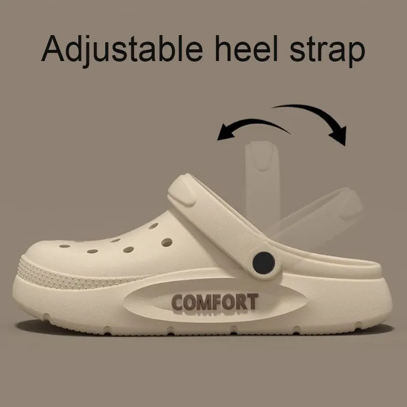 Summer Anti-Slip Hollow Slippers for Men & Women, Thick Bottom Casual Indoor Outdoor Sandals, Comfortable Couple Home Slides thumbnail 3