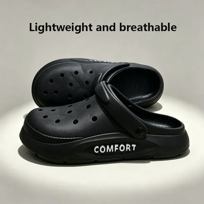 Summer Anti-Slip Hollow Slippers for Men & Women, Thick Bottom Casual Indoor Outdoor Sandals, Comfortable Couple Home Slides thumbnail 5