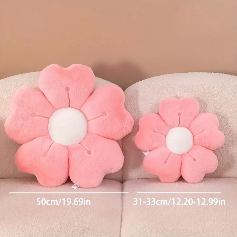 Soft Plush Daisy Flower Throw Pillow Cushion - Cozy Decorative Accent for Bed, Sofa, Couch - Adorable Floral Design for Kids & Adults, Home Decor thumbnail 3