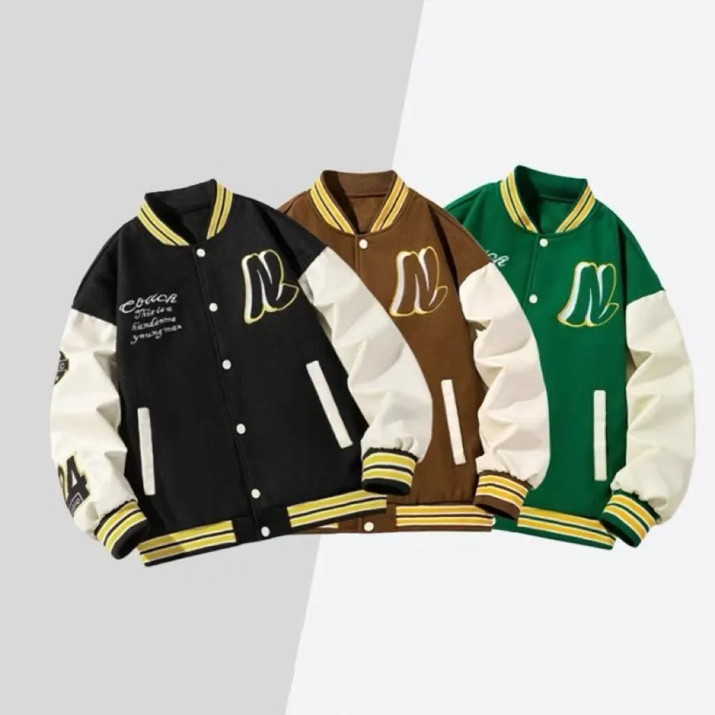 Rendy Baseball Style Varsity Jacket Classic Letterman Inspired Men’s Outerwear Coat thumbnail 2