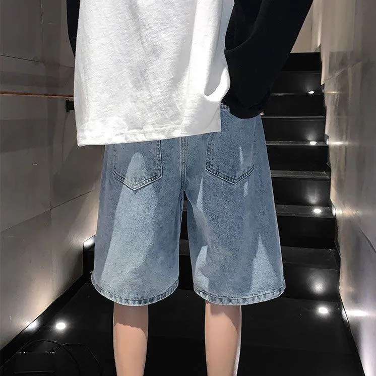 Chrome Hearts Men’s Baggy Denim Jeans Shorts Regular Fit Summer Casual Streetwear thumbnail 4