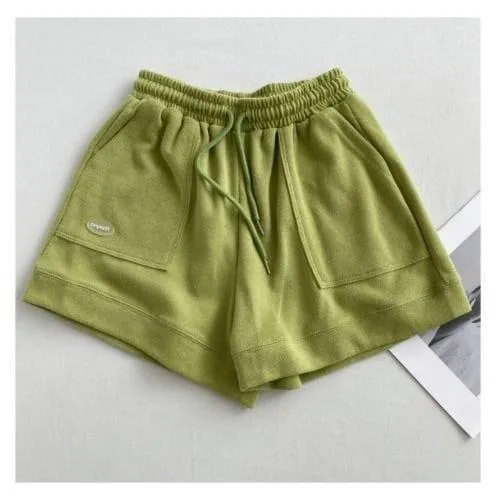 High Waisted Casual Wide Leg Shorts with Adjustable Drawstring Comfortable Summer Wear thumbnail 6
