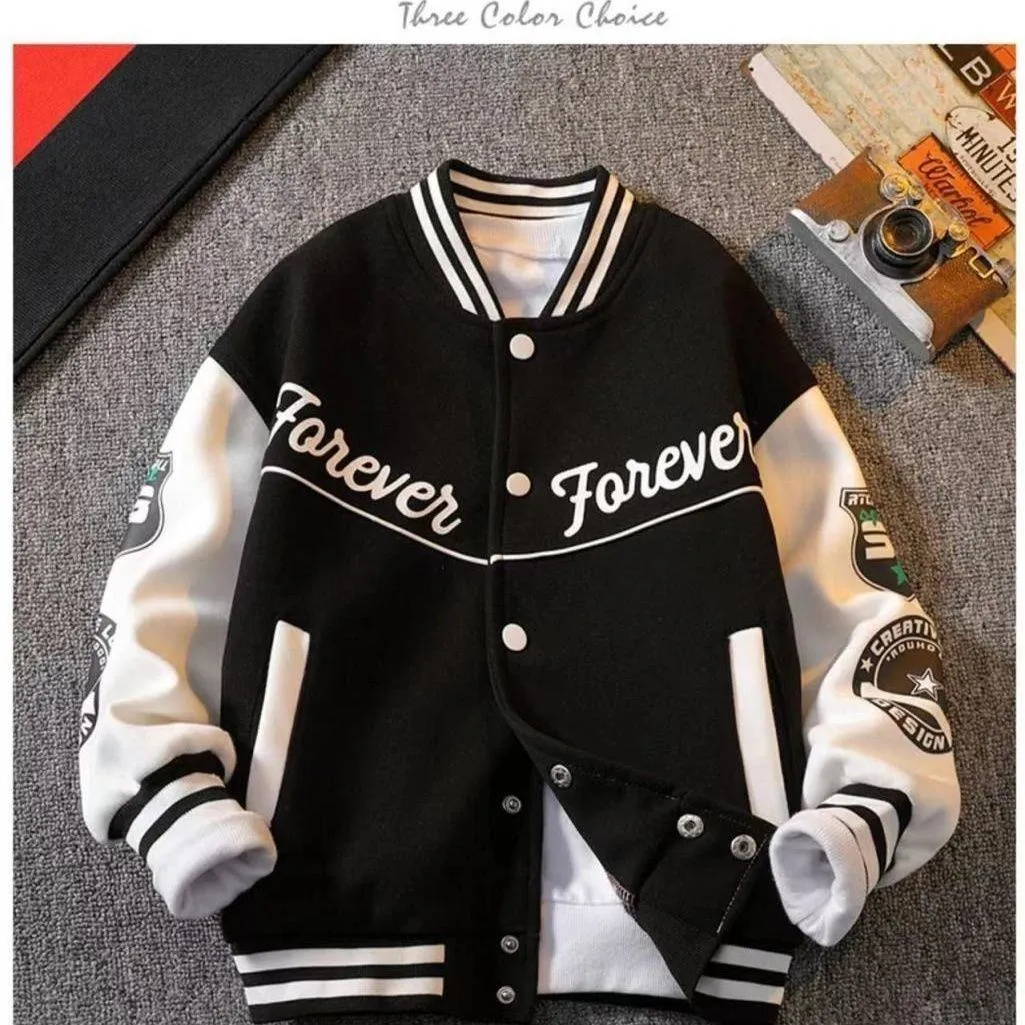 Unisex Green and White Varsity Jacket Australia Athletics Streetwear Bomber Coat with Patches and Ribbed Trim thumbnail 1