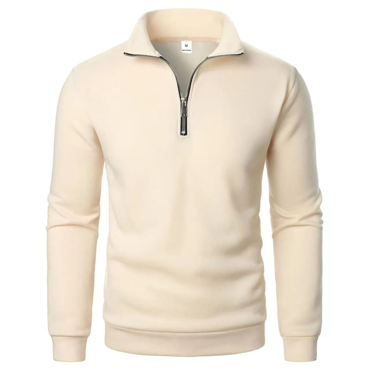 Men's  Quarter Zip Pullover Sweatshirt Long Sleeve Casual Mock Neck Stand Collar Fleece Top thumbnail 2