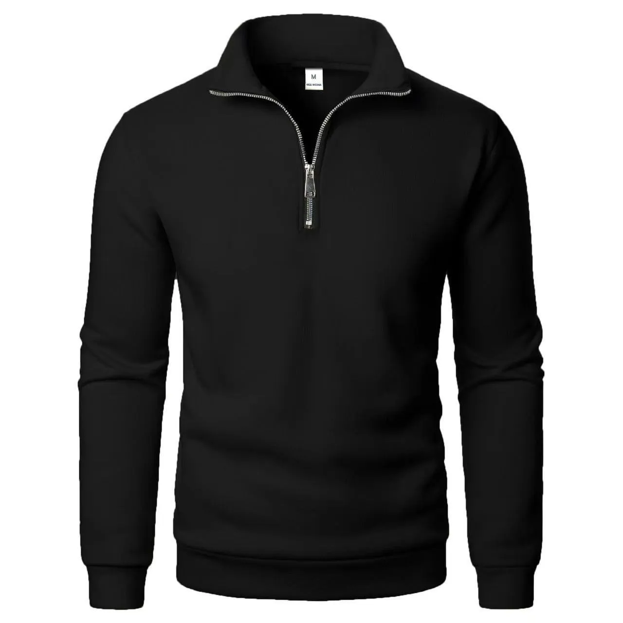 Men's  Quarter Zip Pullover Sweatshirt Long Sleeve Casual Mock Neck Stand Collar Fleece Top thumbnail 4