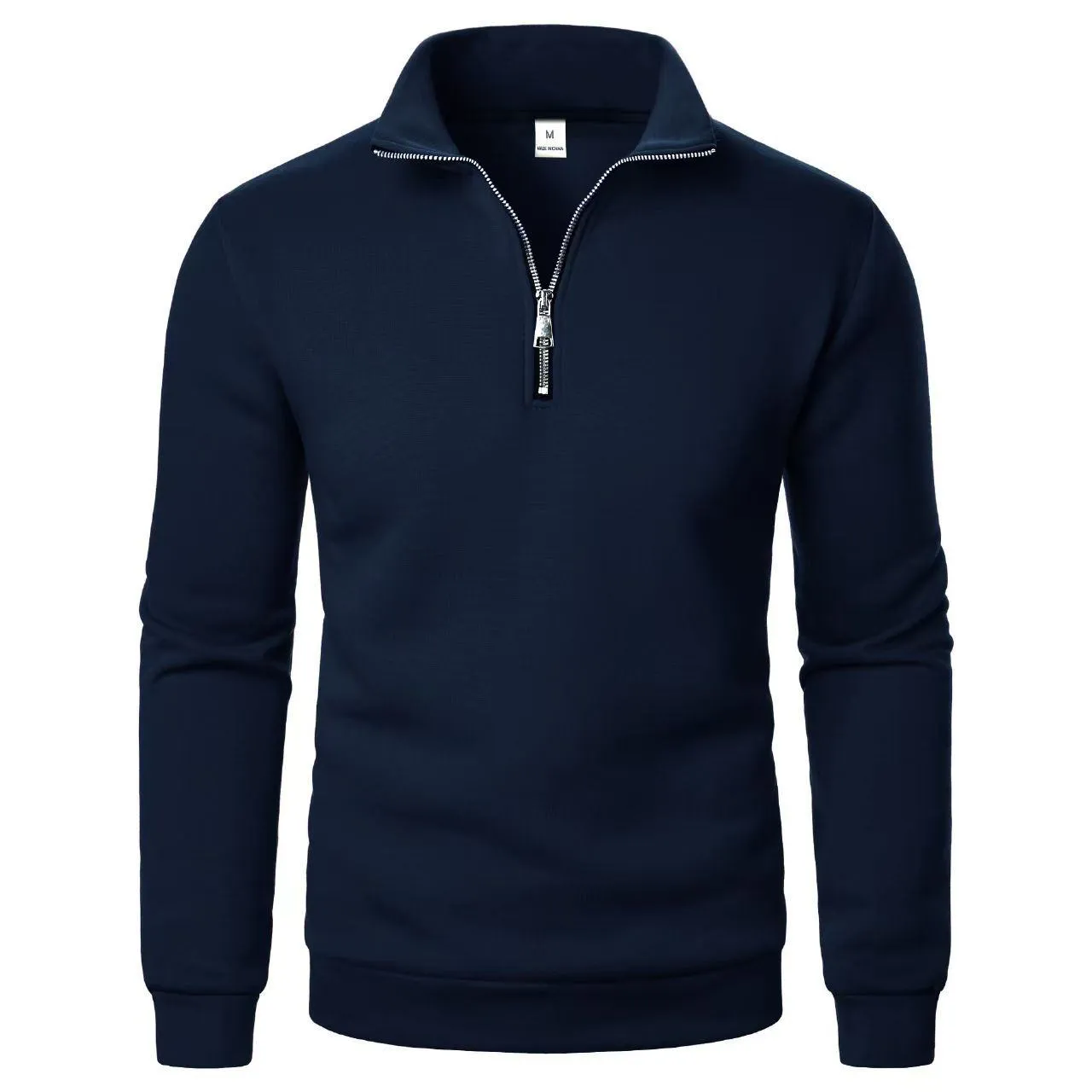 Men's  Quarter Zip Pullover Sweatshirt Long Sleeve Casual Mock Neck Stand Collar Fleece Top thumbnail 5