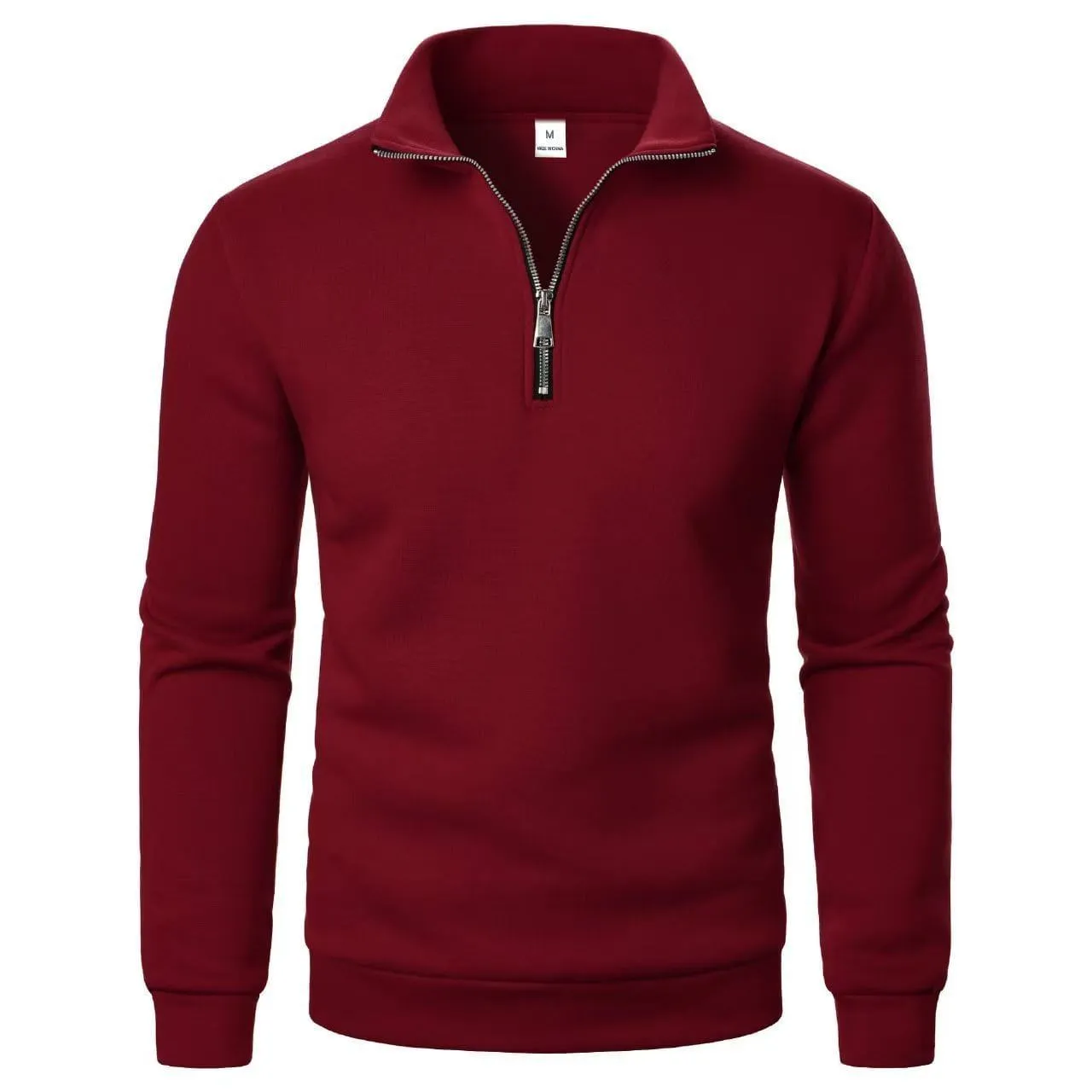 Men's  Quarter Zip Pullover Sweatshirt Long Sleeve Casual Mock Neck Stand Collar Fleece Top thumbnail 6