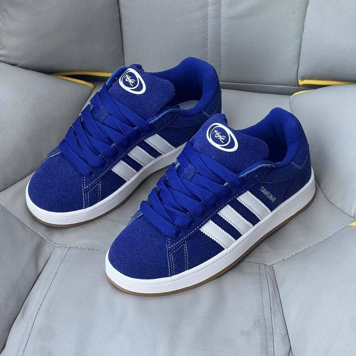 Women's Suede (TIANRUNAR Chunky Skate Sneakers with Pink Side Stripes and Thick Fat Laces Retro Y2K Casual Shoes thumbnail 7