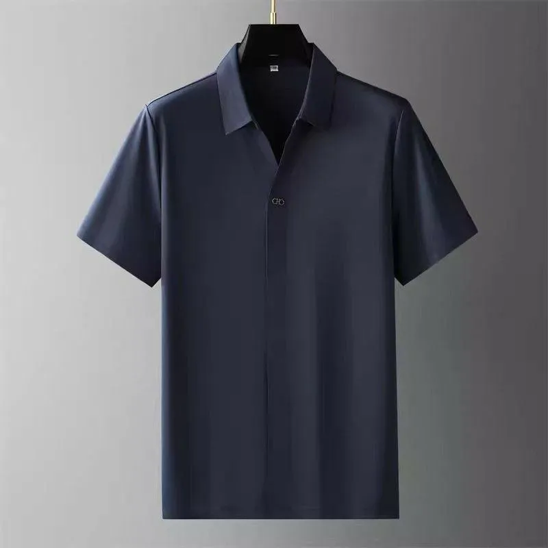 Men's Minimalist 2-Piece Smart Casual Set Short Sleeve Shirt and Tailored Trousers Co-ord Outfit thumbnail 6