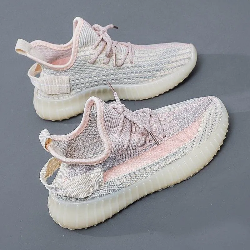 Men's Lightweight Knit Running Sneakers Breathable Sage Grey Multi Tonal Urban Trainers with Translucent Ribbed Sole showcase 6