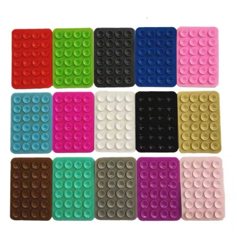 Silicone Suction Cup Phone Mount Pad Adhesive Mat for Hands Free Mirror Shower Window Mirror 15 Colors thumbnail 4