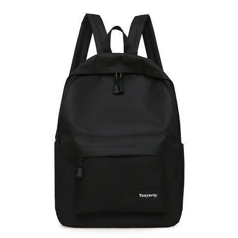 Unisex Classic Canvas Campus Backpack Minimalist School Bag with Front Pocket for Laptop and Daily Essentials thumbnail 3