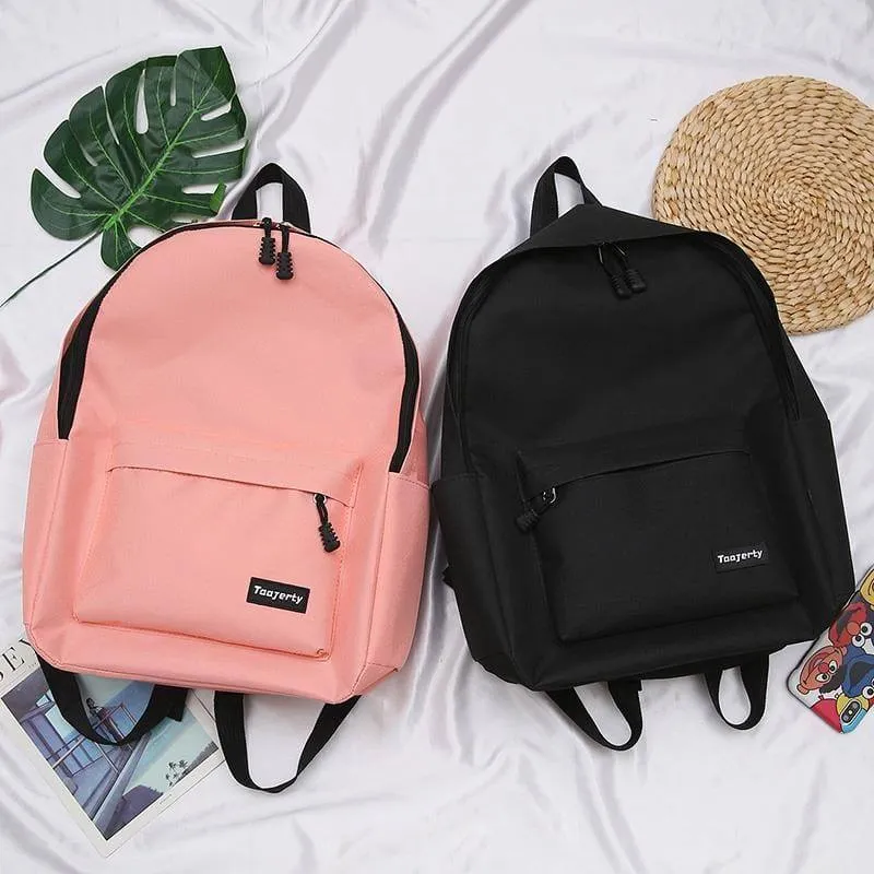 Unisex Classic Canvas Campus Backpack Minimalist School Bag with Front Pocket for Laptop and Daily Essentials showcase 3