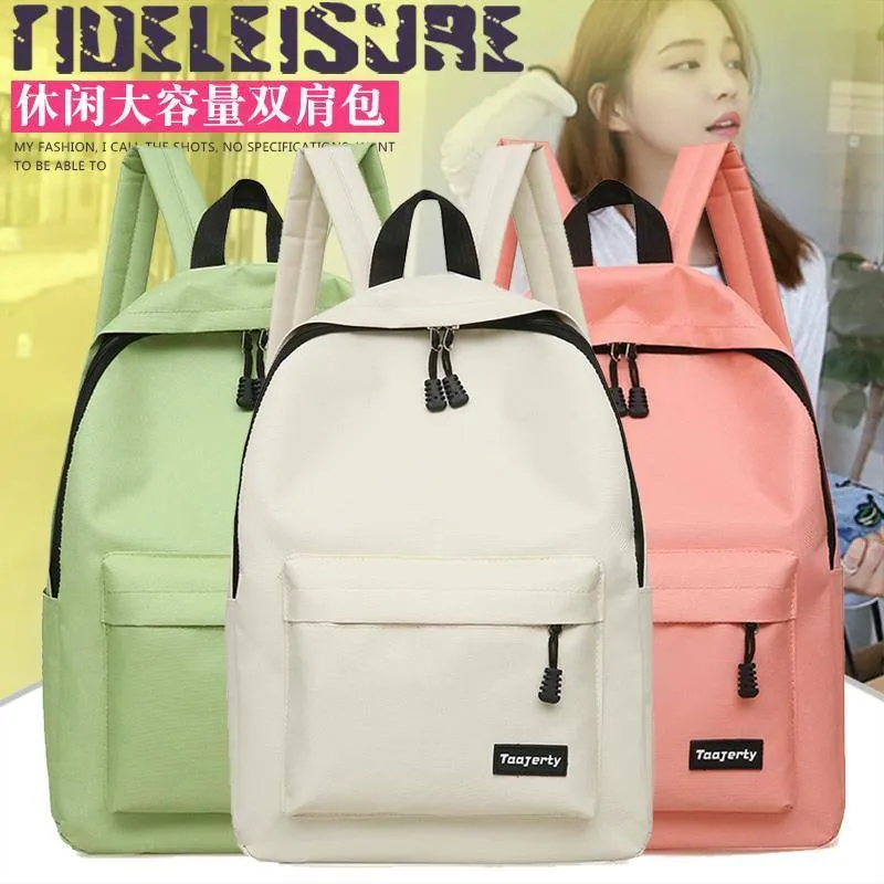 Unisex Classic Canvas Campus Backpack Minimalist School Bag with Front Pocket for Laptop and Daily Essentials showcase 1