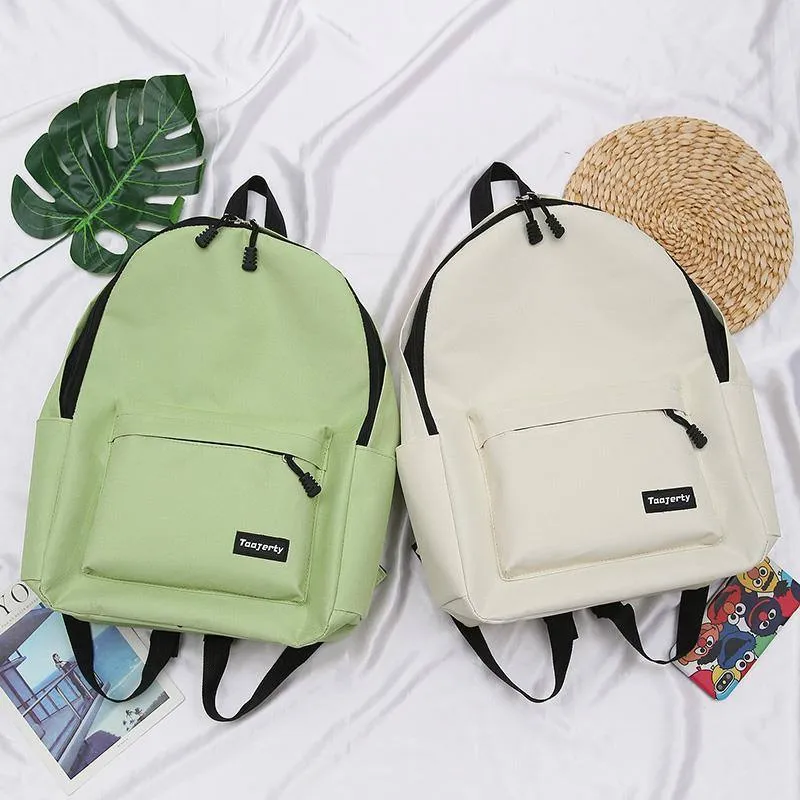 Unisex Classic Canvas Campus Backpack Minimalist School Bag with Front Pocket for Laptop and Daily Essentials showcase 2