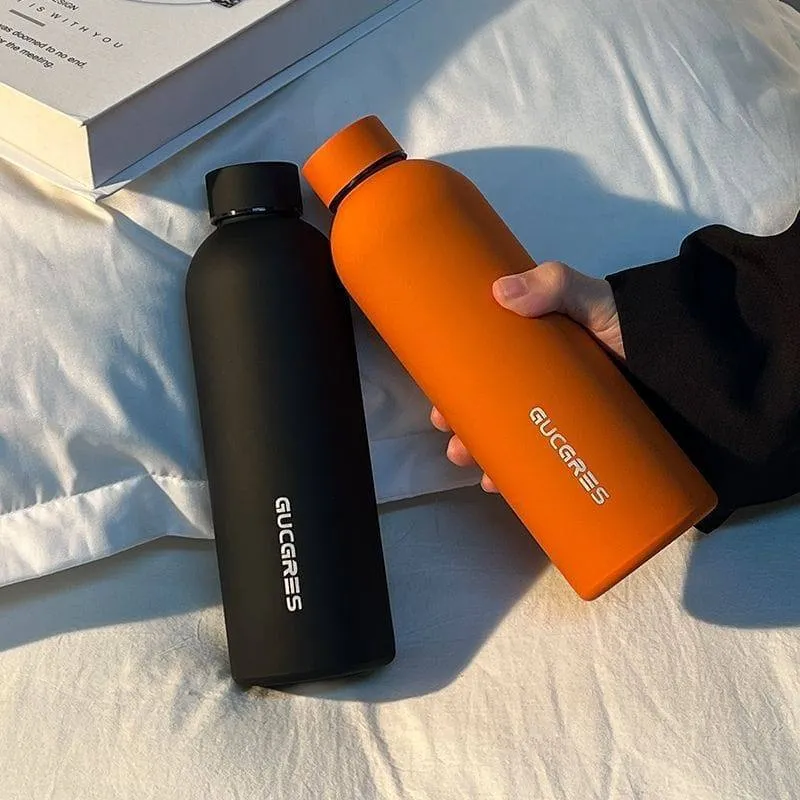 GUCGRES Matte Insulated Vacuum Water Bottle Stainless Steel Leak Proof Sports Flask for Gym Office and Travel thumbnail 5
