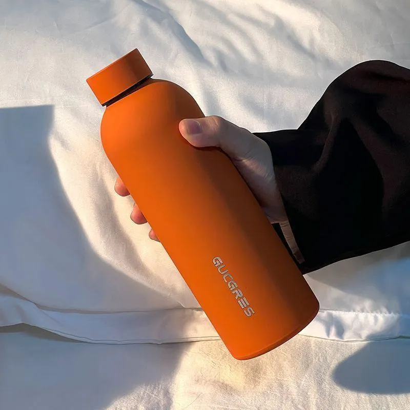 GUCGRES Matte Insulated Vacuum Water Bottle Stainless Steel Leak Proof Sports Flask for Gym Office and Travel thumbnail 3