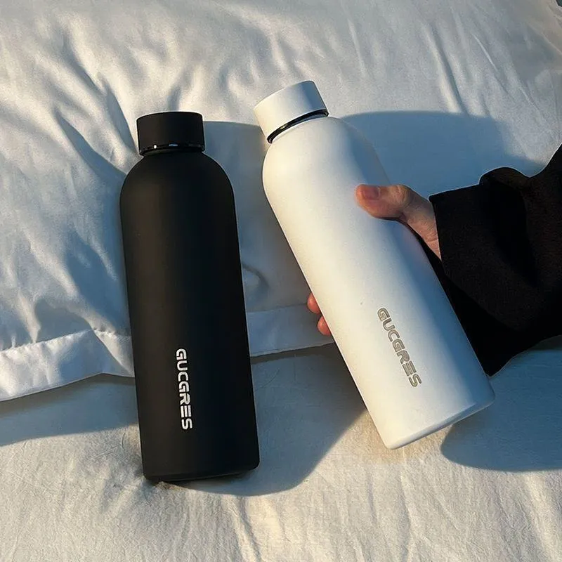 GUCGRES Matte Insulated Vacuum Water Bottle Stainless Steel Leak Proof Sports Flask for Gym Office and Travel thumbnail 6