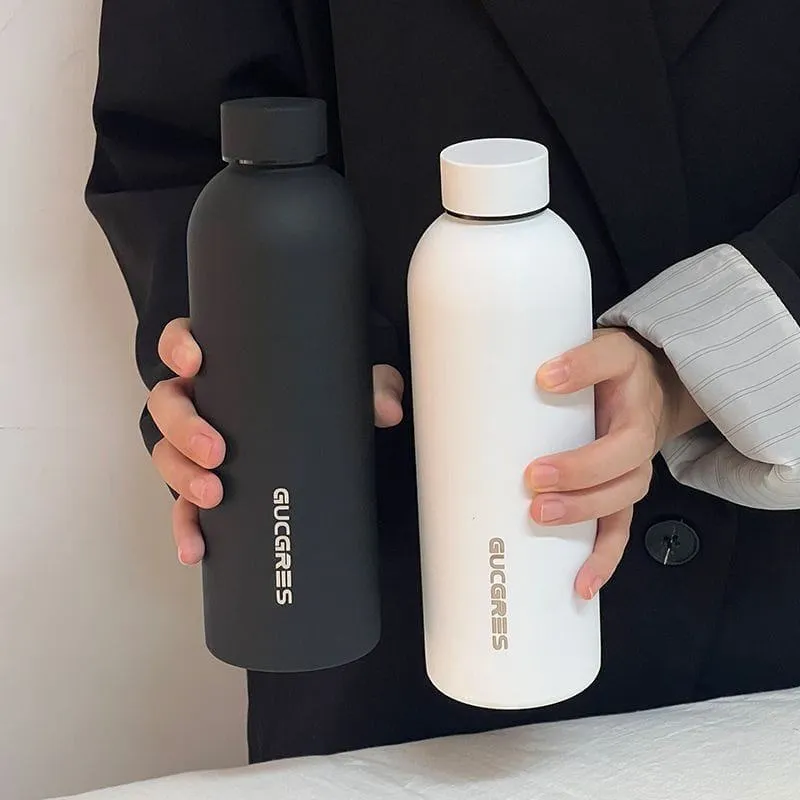 GUCGRES Matte Insulated Vacuum Water Bottle Stainless Steel Leak Proof Sports Flask for Gym Office and Travel thumbnail 1