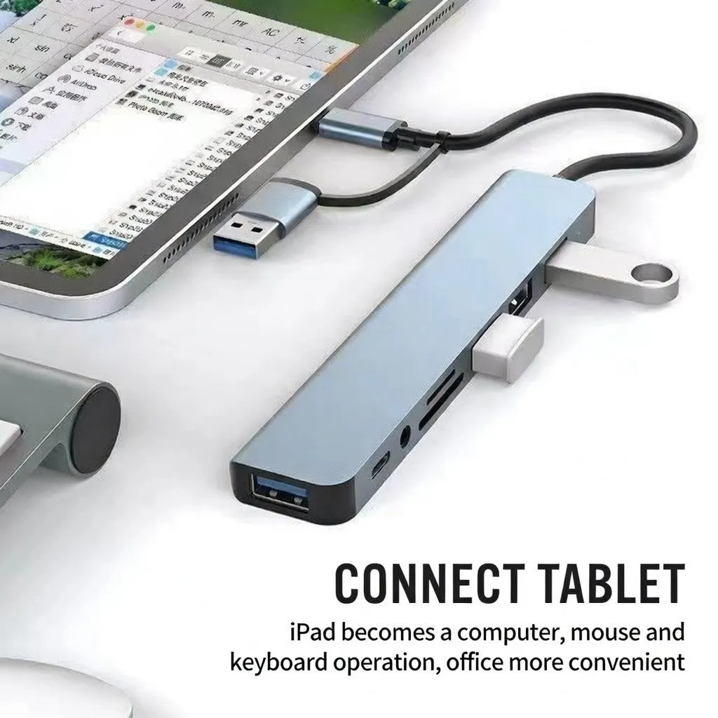 Type-C USB 3.0 Dual Port Hub Multi-Function Splitter Adapter for Laptop, Tablet, Keyboard, and Mouse thumbnail 5