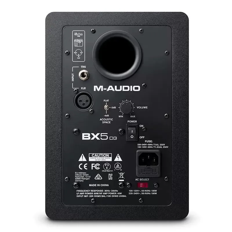 M-Audio BX5 D3 5-Inch Professional Active Studio Monitor Speaker HiFi Desktop Recording Studio Bass Speaker thumbnail 5