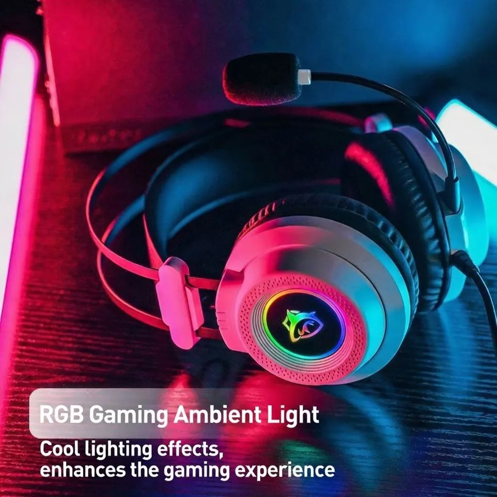 Sniper Shark Wired Over-Ear Gaming Headset with Microphone, USB RGB Light, Desktop PC Gaming Headphones thumbnail 5