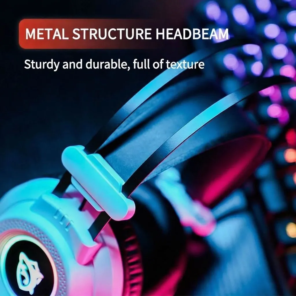 Sniper Shark Wired Over-Ear Gaming Headset with Microphone, USB RGB Light, Desktop PC Gaming Headphones thumbnail 6