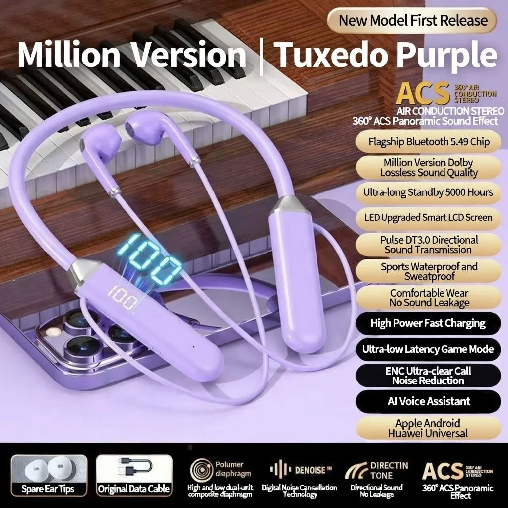 Wireless Bluetooth Neckband Earphones – Long Battery Sports Running Headphones for iPhone, Huawei, OPPO, Vivo thumbnail 5